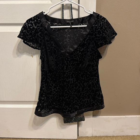 sheer burnout velvet blouse - Picture 1 of 3